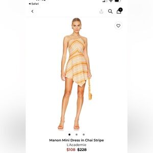 L'Academie Chai Stripe Mini Dress